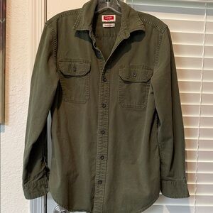 Wrangler Olive Green Button Down Shirt